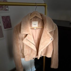 cropped teddy faux fur jacket DAZZLE
